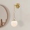 Designers Fountain Wine Flower 7 in. 1-Light Brushed Gold Wall Sconce with White Art Glass Shade and Adjustable Chain D329M-WS-BG - alternate 5